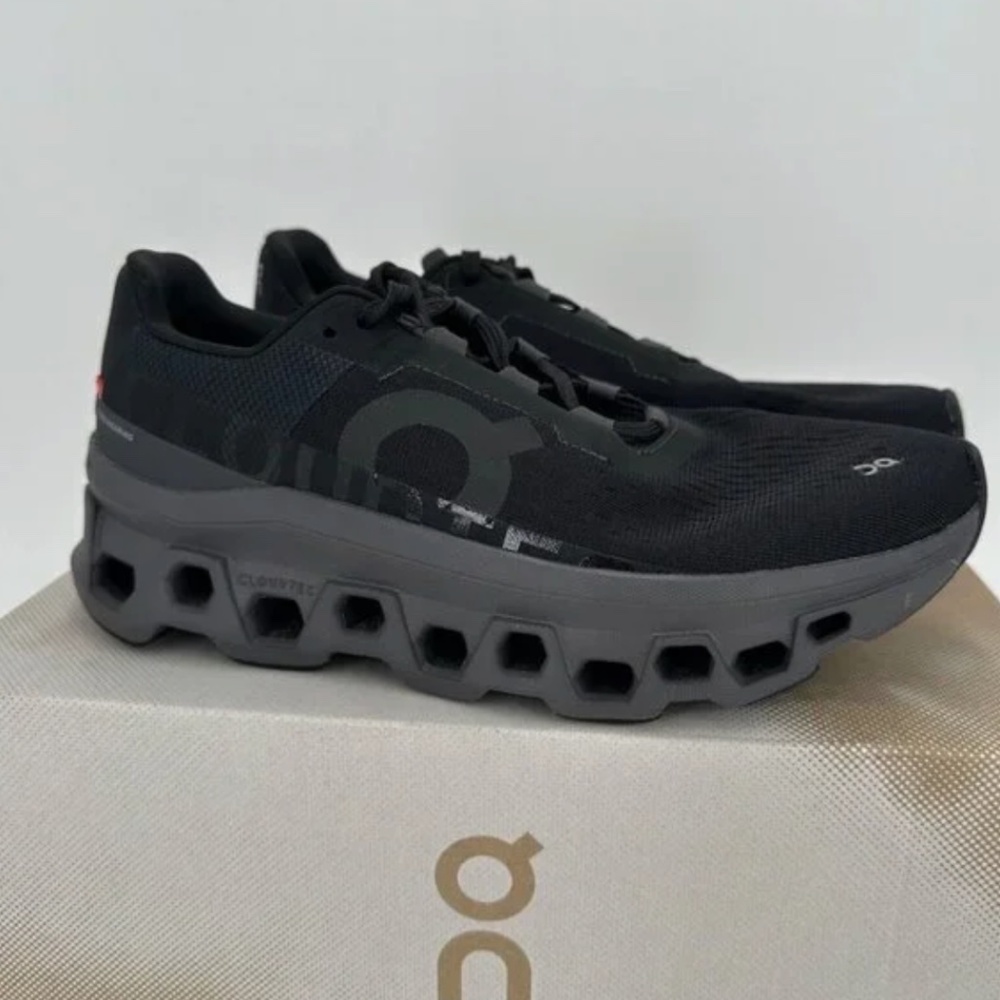 On Running Women's Cloudmonster Running Shoes size 7 Black/Magnet Cloud Monster